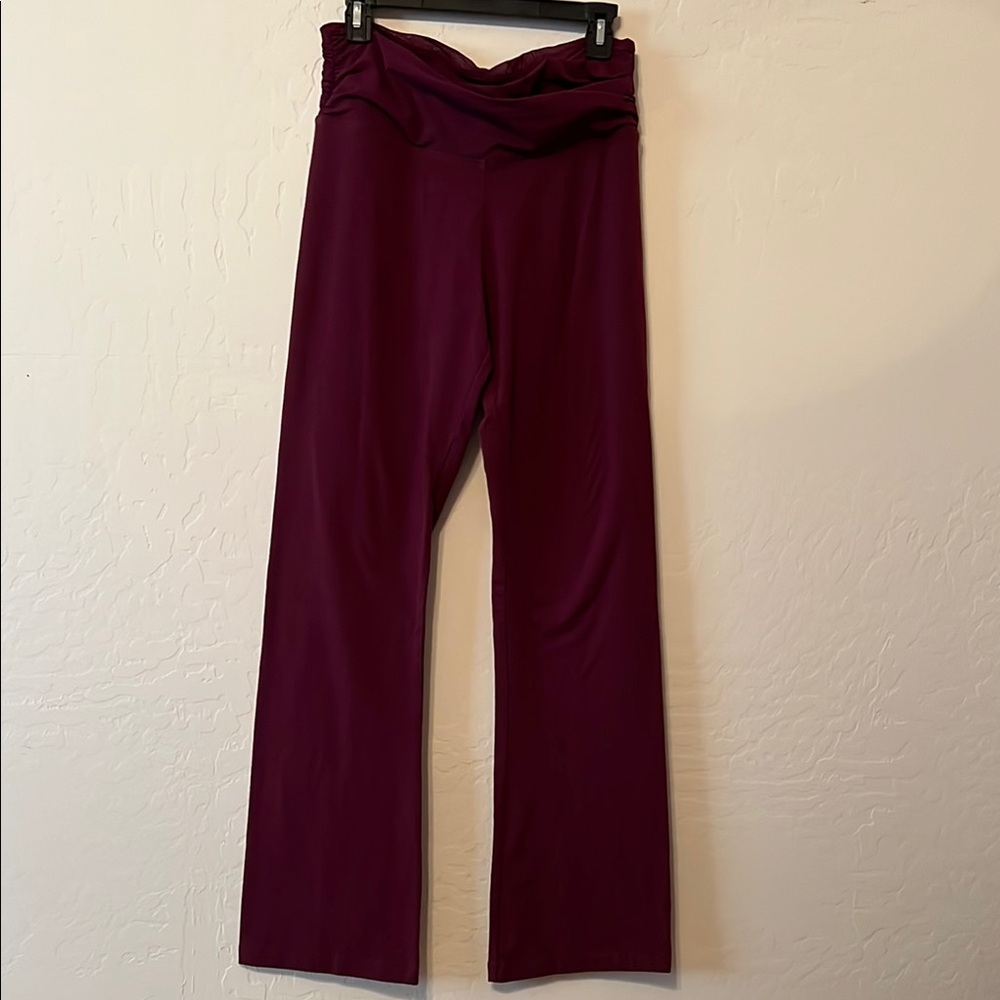 Victoria Secret Sport Elegant Burgundy Women's Yoga Pants Sz L